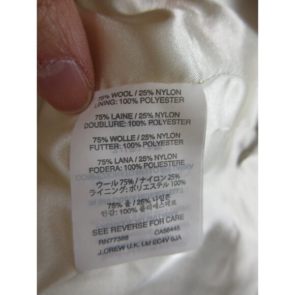 J Crew Jacket 10 Double Cloth Wool Coat Classic City Career Zip Up * - Picture 10 of 11